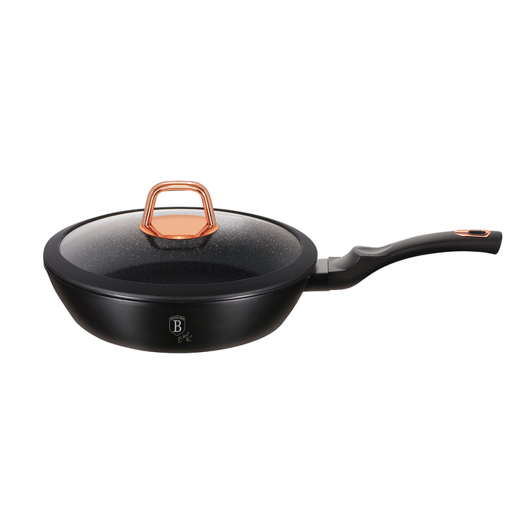 Black Rose Deep Frypan with Lid - Taste The Difference
