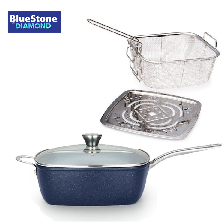 Bluestone® with Diamond 24cm Square Pan Set